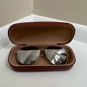 Longchamp Aviator Sunglasses (Silver)